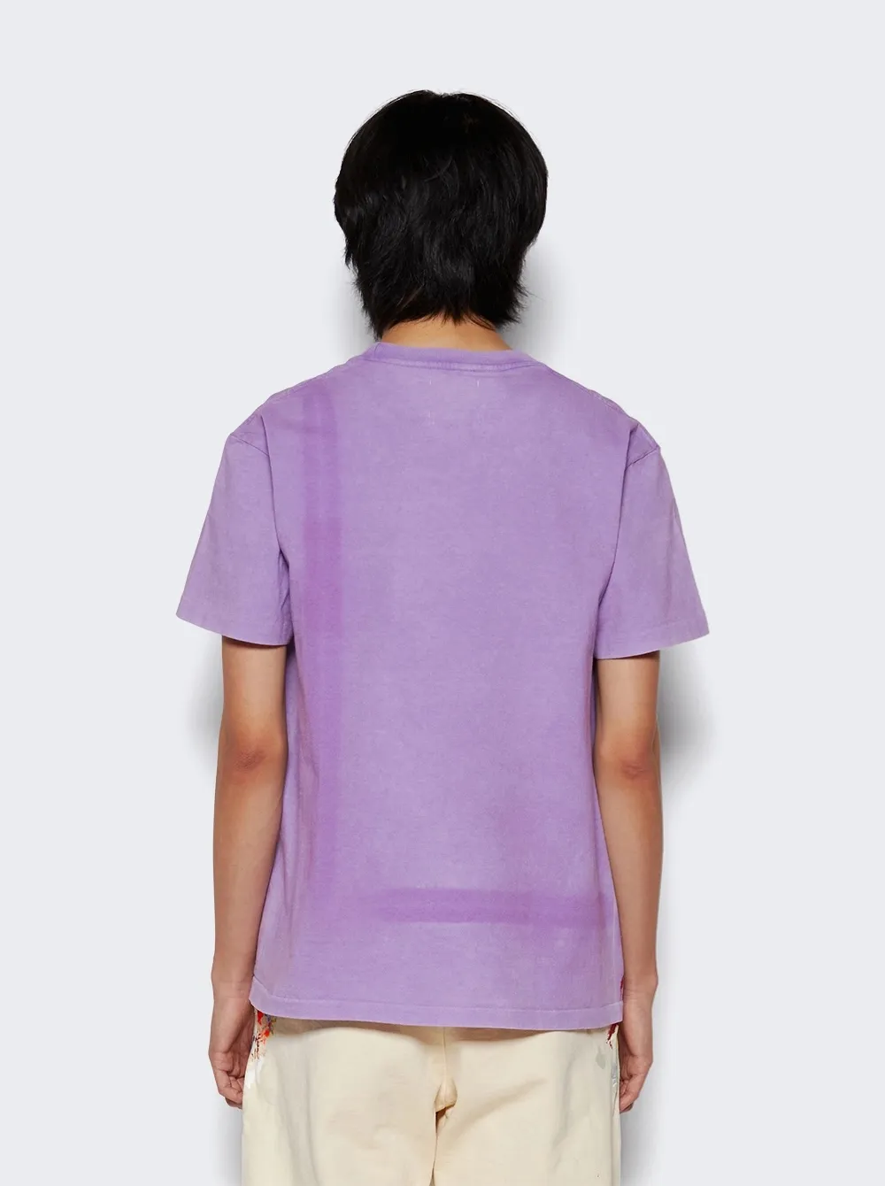 New models in stock! GALLERY DEPT VINTAGE LOGO PAINTED TEE PURPLE Purple ink splashed distressed short sleeves Retro English pocket TEE Purple S-XL Ready-to-wear dyeing Fried salt distressing Hand-sewn plaster bone Very heavy industry Manufacturing dark and light fading technology Hand-splashed ink graffiti Genuine acrylic material